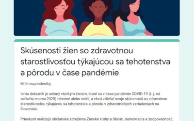 Vyplňte prieskum o pôrodnej starostlivosti v čase pandémie