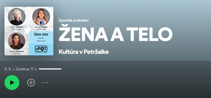 Ilustračné foto k podcastu Žena a Telo, ktorom je koláž fotiek hostiek Moniky Grochovej, Zuzany Kriškovej a moderátorky Michealy Homolovej.