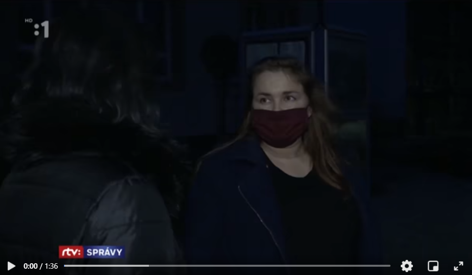 Miroslava Rašmanová v reportáži RTVS.