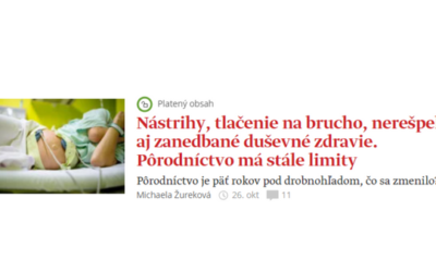 Článok na SME o tom, ako sa za 5 rokov zmenilo pôrodníctvo na Slovensku